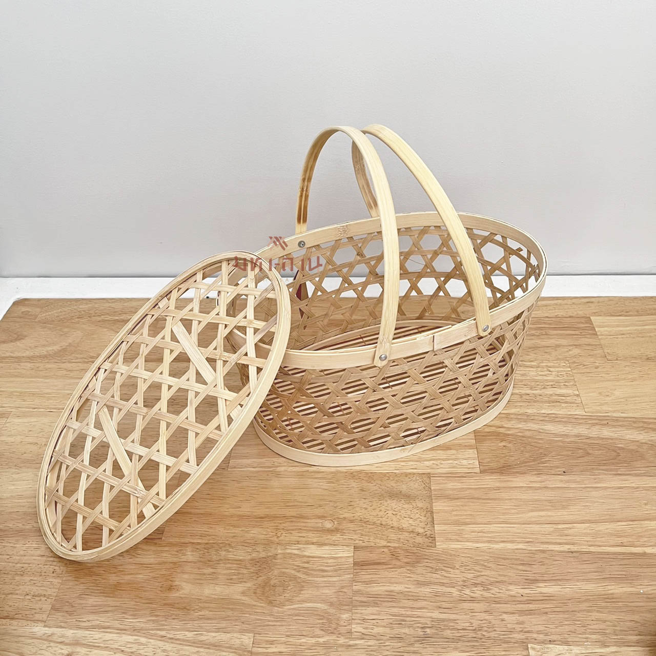 ตะกร้าลิซ่า Lisa ตะกร้าสาน ชะลอมสาน ตะกร้าปิคนิค กระเช้า 💞