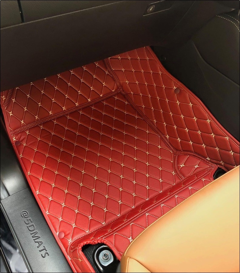 พรมปูพื้นรถยนต์6D ISUZU MU-X 2021 พรมหนัง6D เกรดA 12มิล เต็มคัน 9ชิ้น