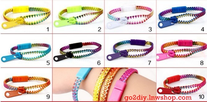 กำไลข้อมือซิป(7สีเบอร์5)