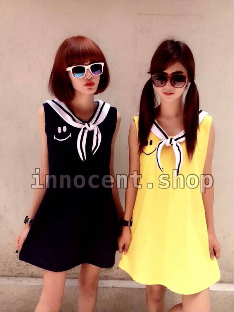 ชุดเดรส"อมยิ้ม"ทหารเรือน่ารักๆ