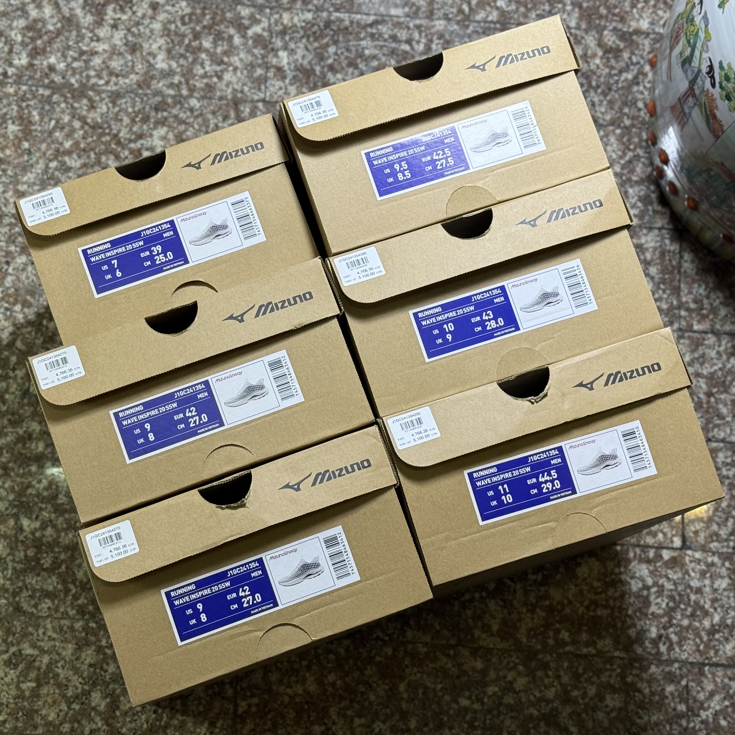 รองเท้าวิ่ง Mizuno Wave Inspire 20 Knit ‘Off White’ (M7/9/9.5/10US)