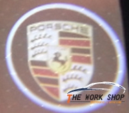 3D Car Welcom Light Porsche cayenne For Porsche - ไฟส่องพื้นโลโก้ เมื่อเปิดประตู