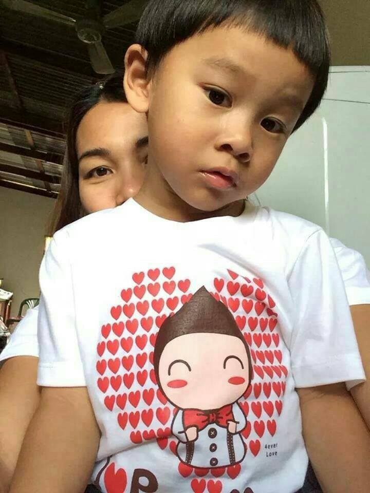 เสื้อครอบครัวลาย I Love Papa Mama