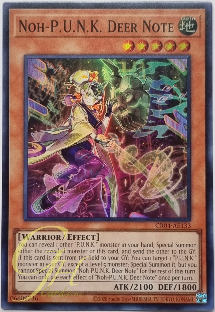 Yugioh [CR04-AE133] Noh-P.U.N.K. Deer Note (Super Rare)