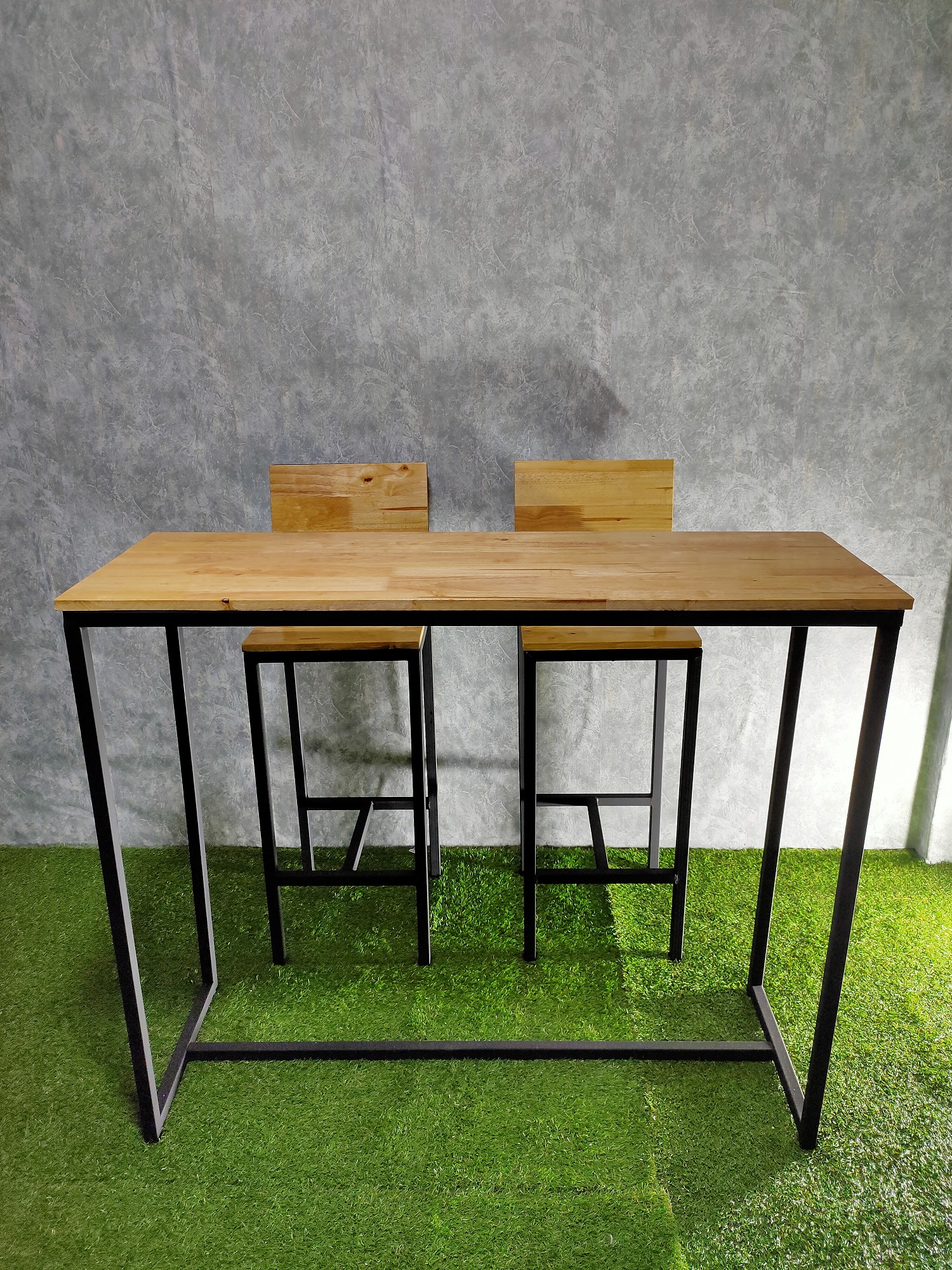 โต๊ะบาร์ โต๊ะกาแฟ สุดหรู loft style ทรงสูง ไม้ยางพาราประสาน เฉพาะ โต๊ะ Bar table not including chairs