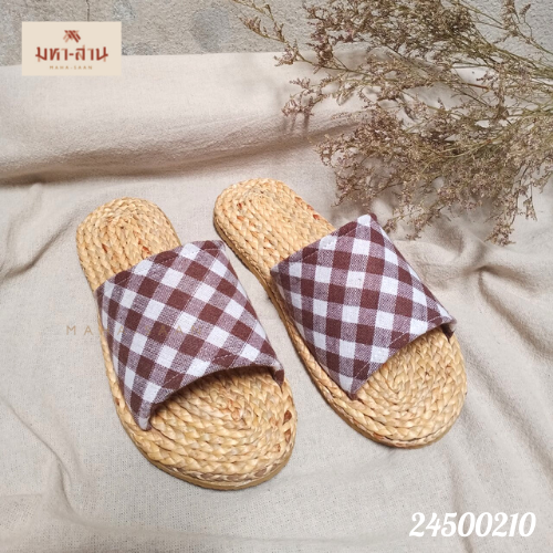 🌱👠รองเท้าผักตบชวา พื้นยางคาดผ้า (S,M,L,XL) 👠🌱