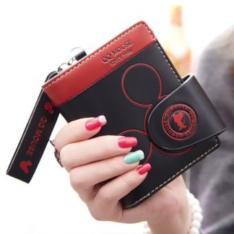 Prettyzys กระเป๋าใส่เหรียญการ์ตูนรุ่นญี่ปุ่นเกาหลีสีตัดกันซิป