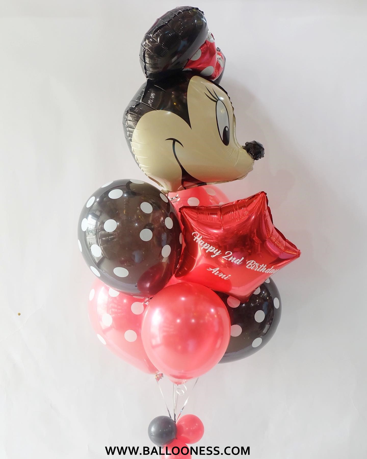 ช่อมินกี้เมาส์ โทน แดง,ดำ (ดาว,เขียนข้อความได้) / Set Mickey Mouse Red and black tones