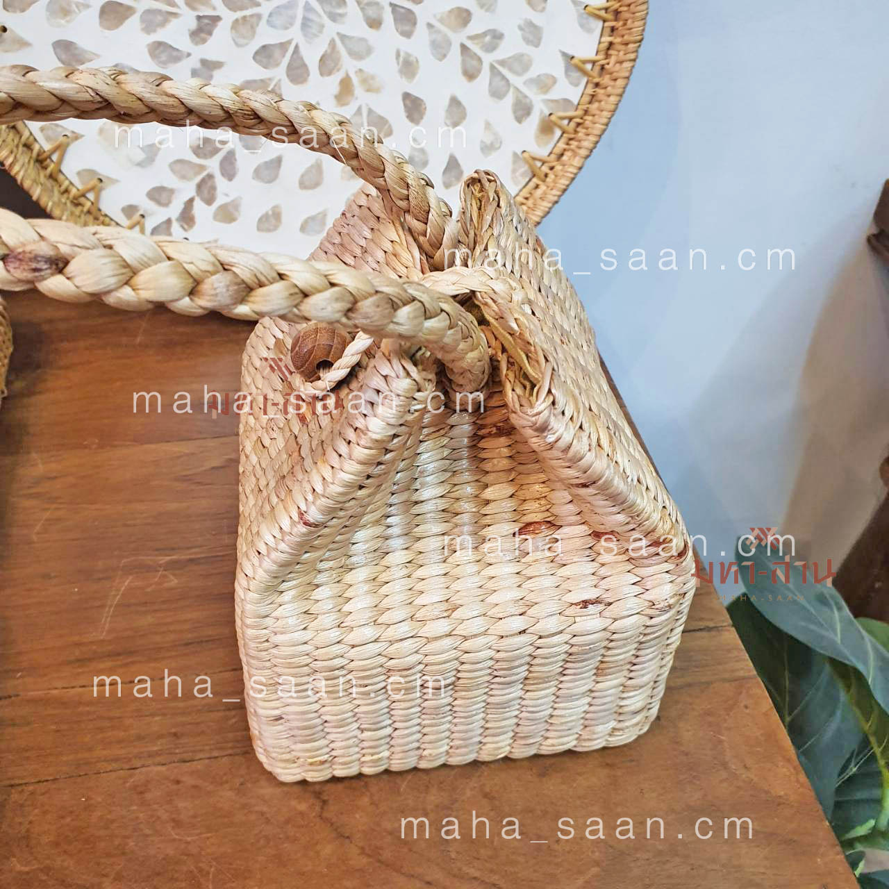 กระเป๋าผักตบชวา สาน ทรงจีบ คล้องแขน ไปคาเฟ่ ♦️