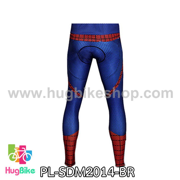 กางเกงจักรยานขายาว Spiderman 14 สีน้ำเงินแดง