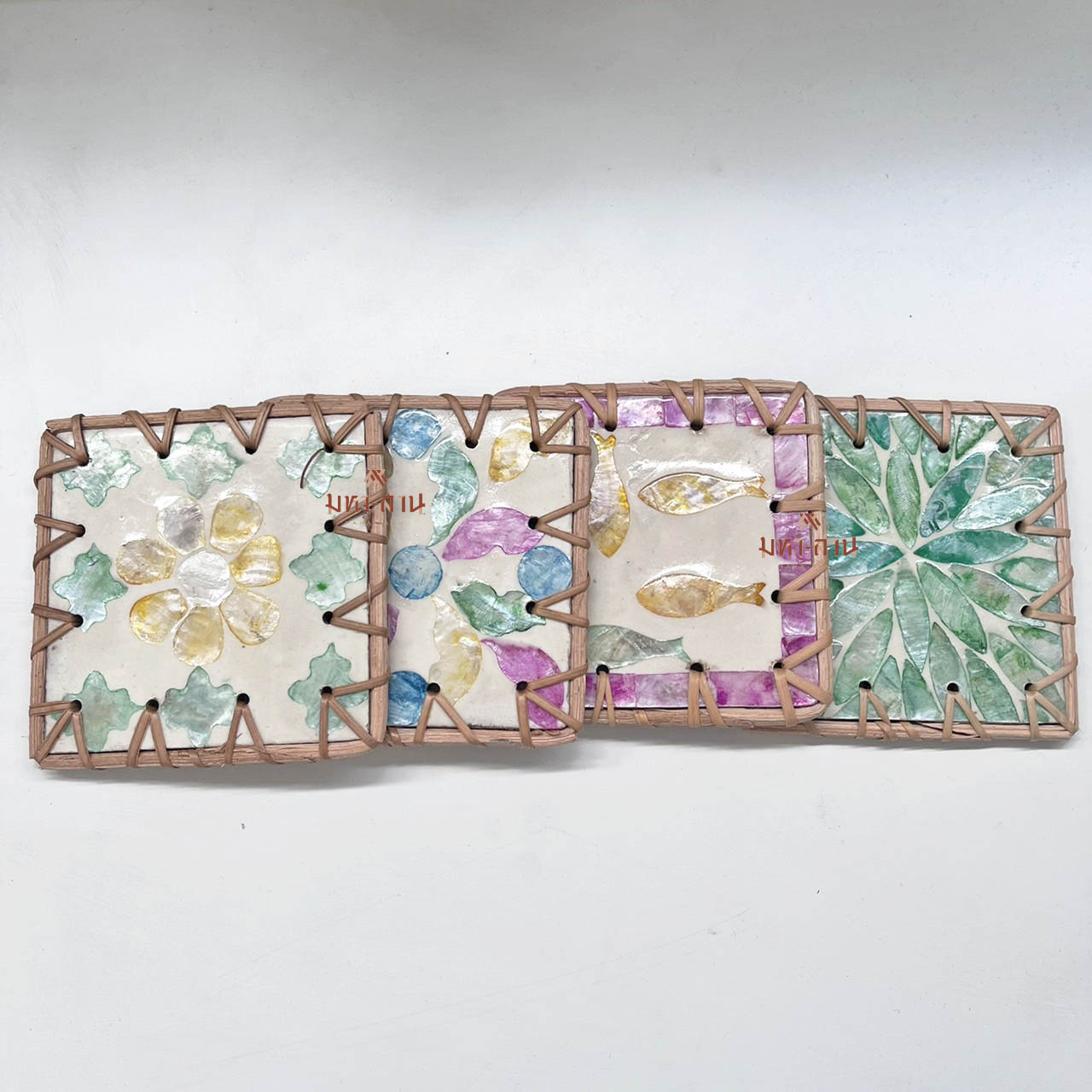 รองเเก้วหวาย คาเฟ่ พร็อพถ่ายรูป (ขนาดกว้าง 4นิ้ว) rattan coaster