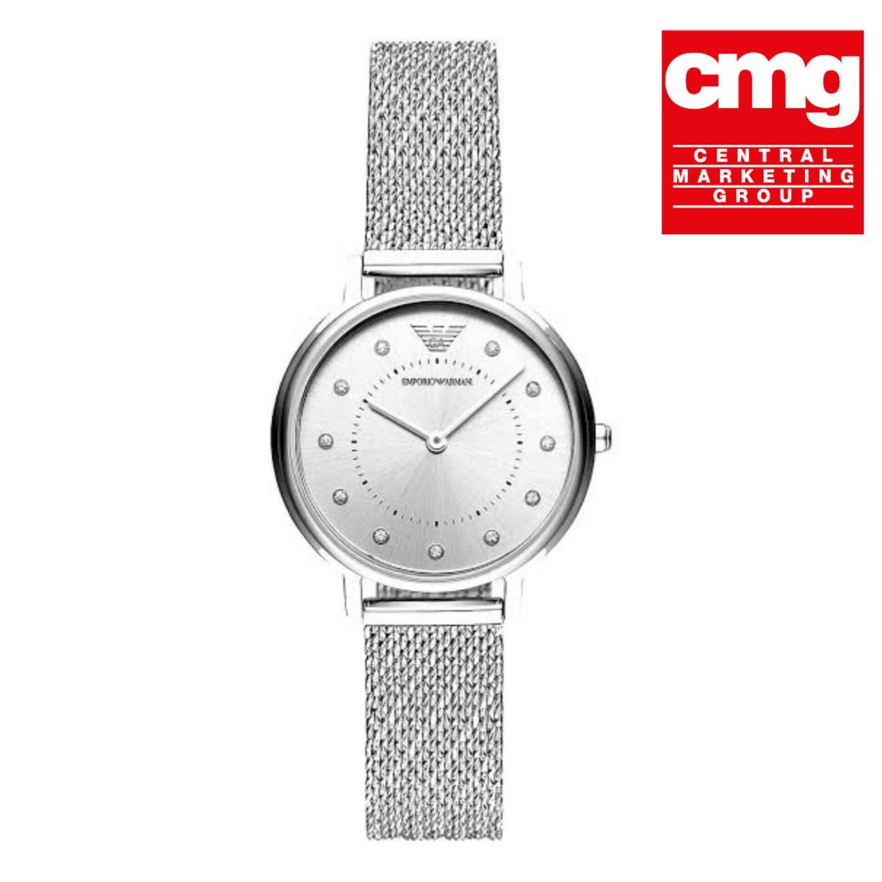 นาฬิกา Emporio Armani Quartz Crystal Silver Dial Ladies Watch AR11128 Size 32 mm (ประกันศูนย์ CMG)