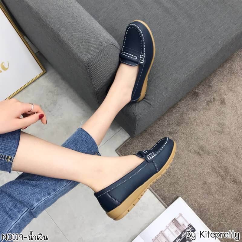 รองเท้าหนังแท้หุ้มส้น