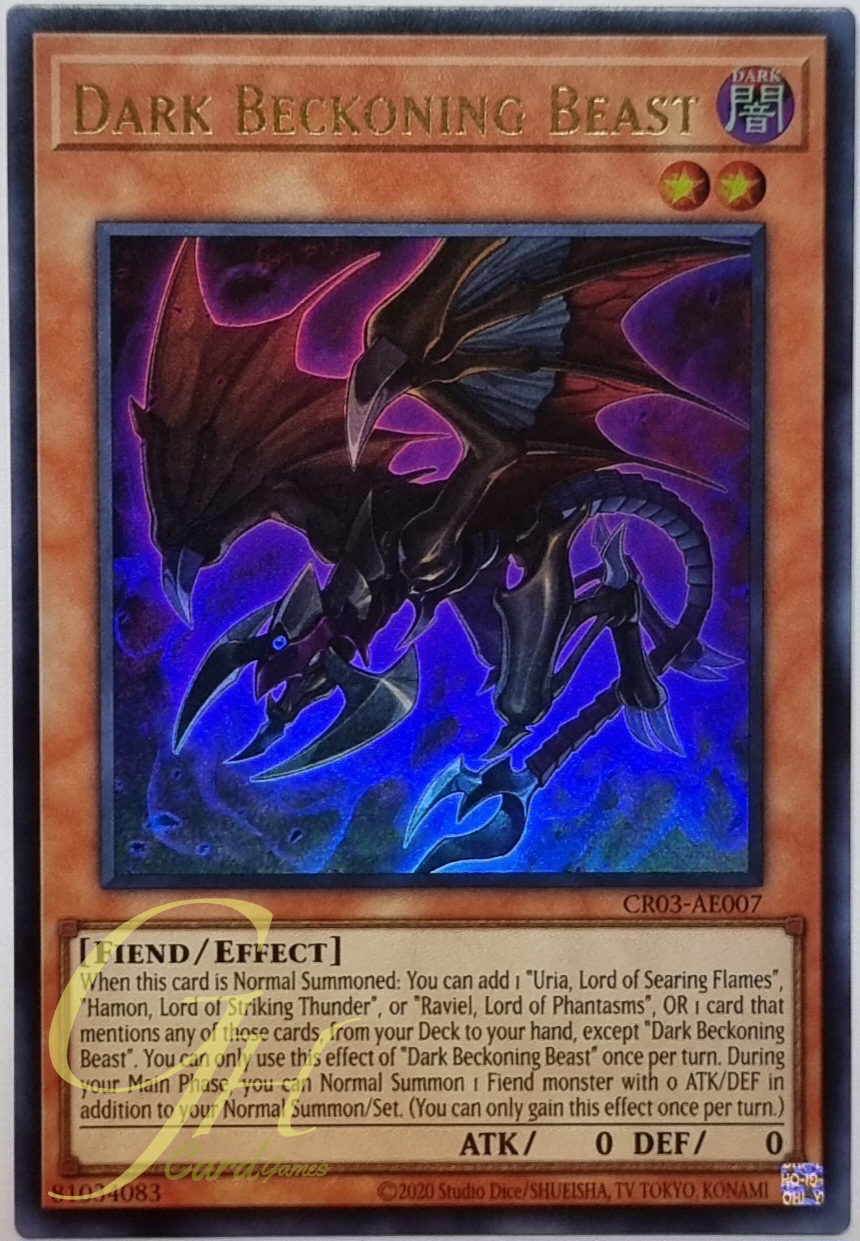 Yugioh [CR03-AE007] Dark Beckoning Beast (Ultra Rare)