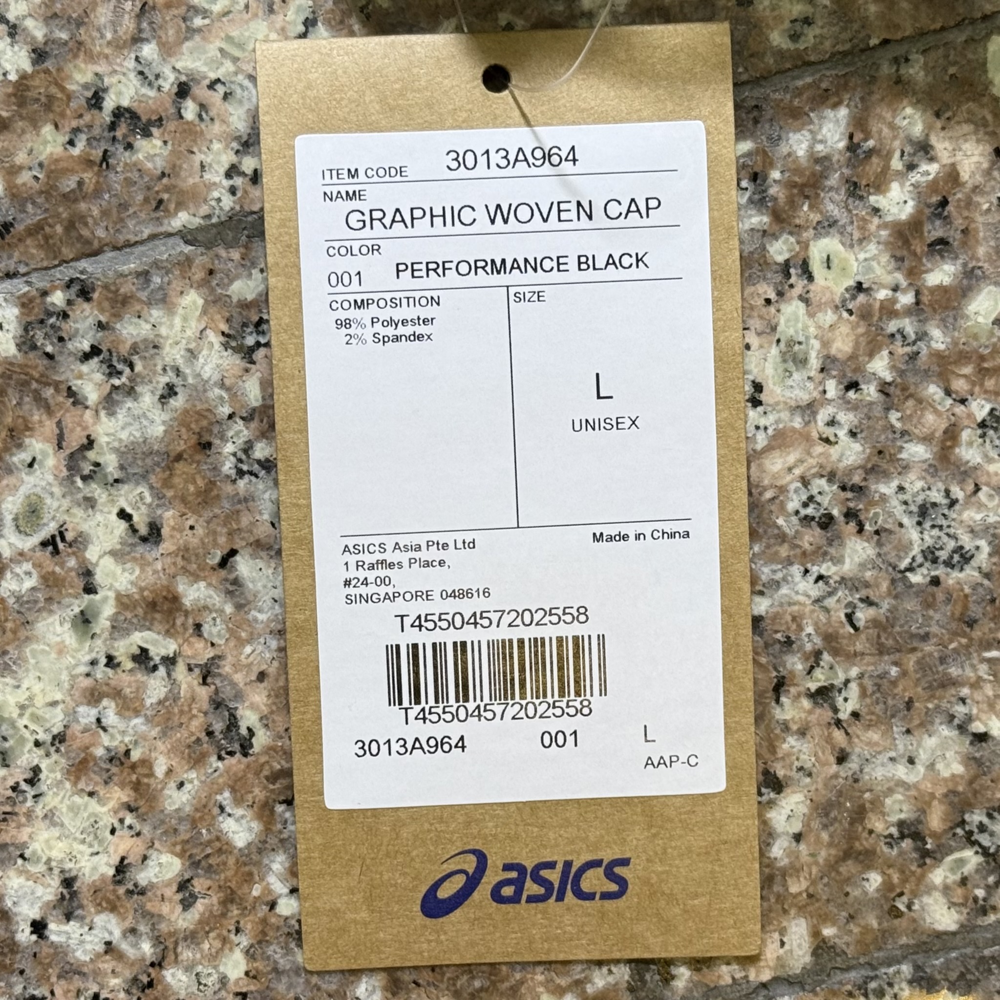 หมวกวิ่ง ASICS Graphic Woven Running Cap ‘BLACK’ (M,L)