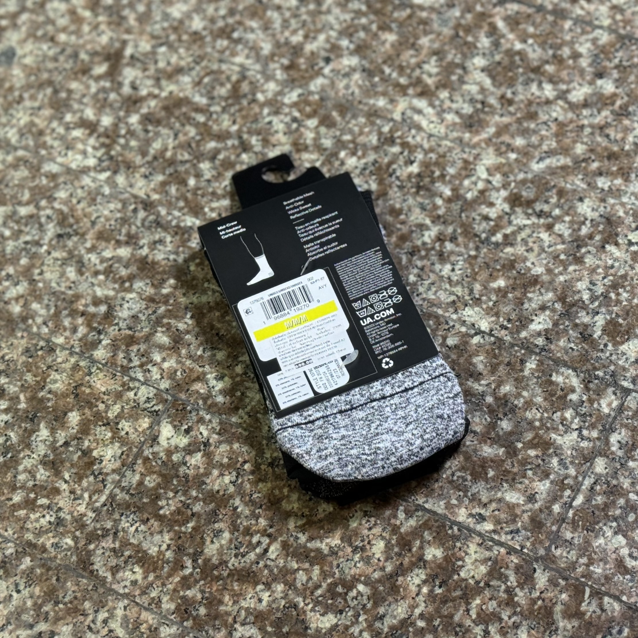 ถุงเท้าวิ่ง Under Armour Cushioned Crew Running Socks ‘LIMITED’ (MD)