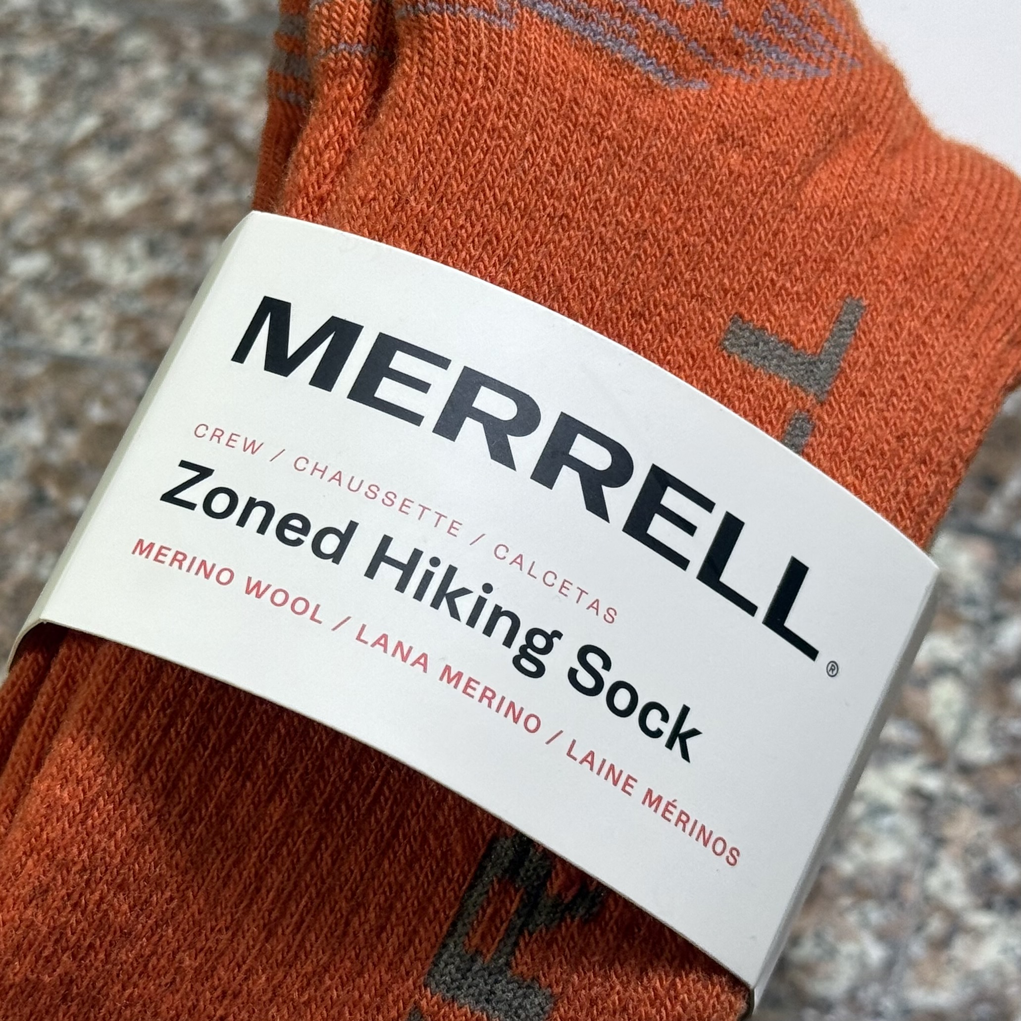 ถุงเท้าวิ่ง Merrell Zoned Hiking Crew Socks ‘ORANGE’ (M)