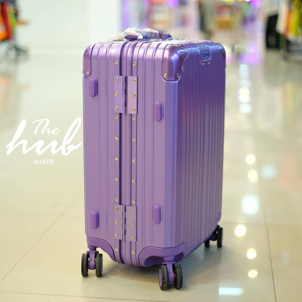 กระเป๋าเดินทาง สี purple gold