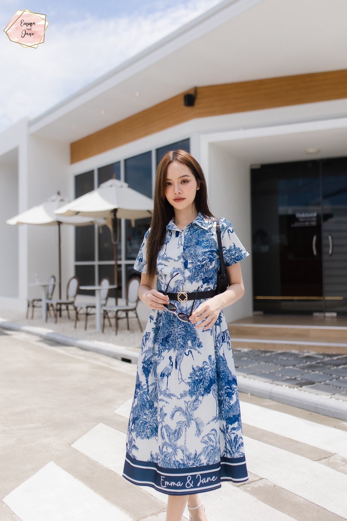 เดรสพิมส์ลายสุดชิค พร้อมเข็มขัดเข้าชุด สาวๆจะใส่ทำงาน ใส่เที่ยว ไปถ่ายรูปคาเฟ่เก๋ๆได้หมดเลย เนื้อผ้าพรีเมี่ยมเหมือนเดิมค่ะ