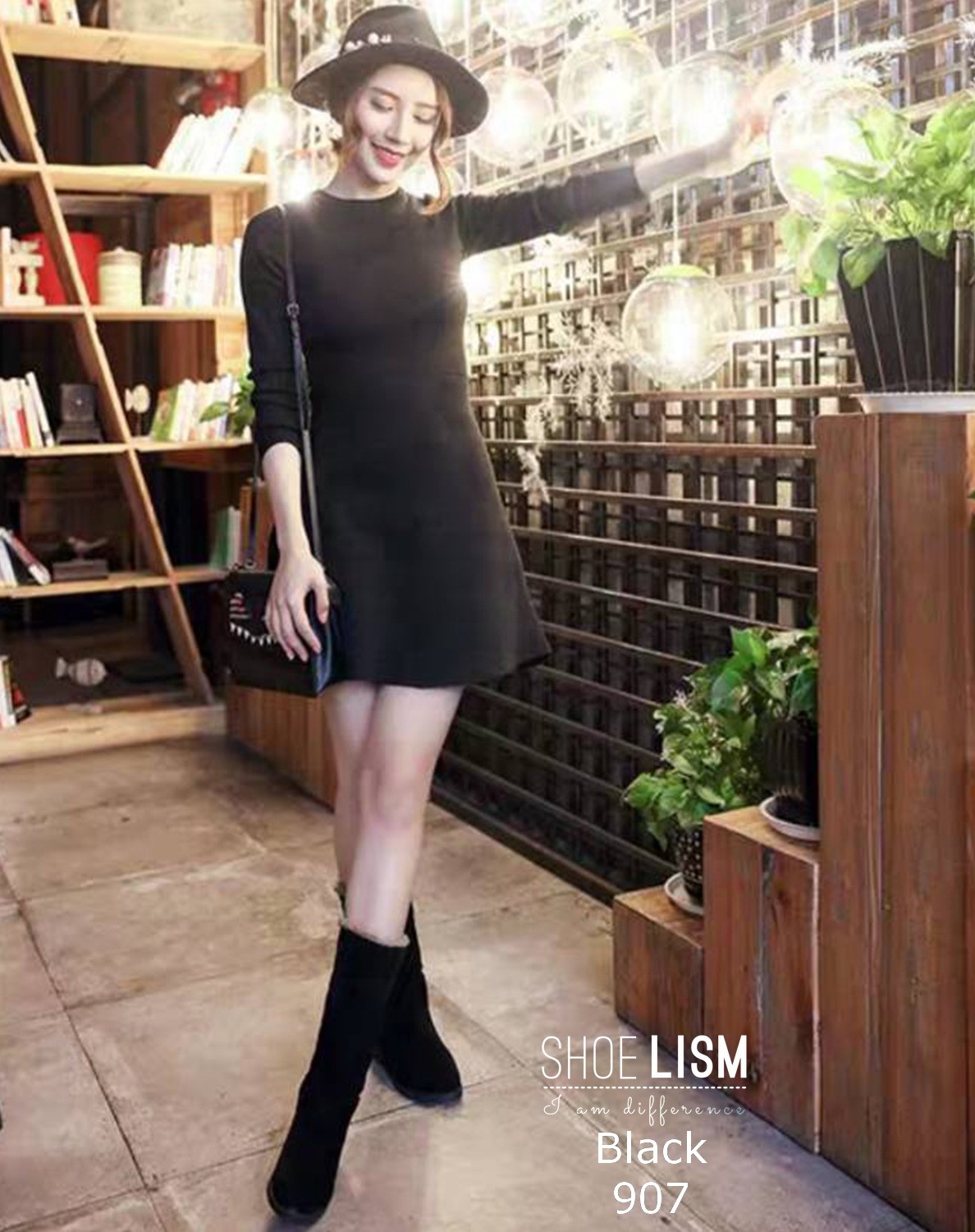 รองเท้าบู๊ท ด้านในขนนุ่ม