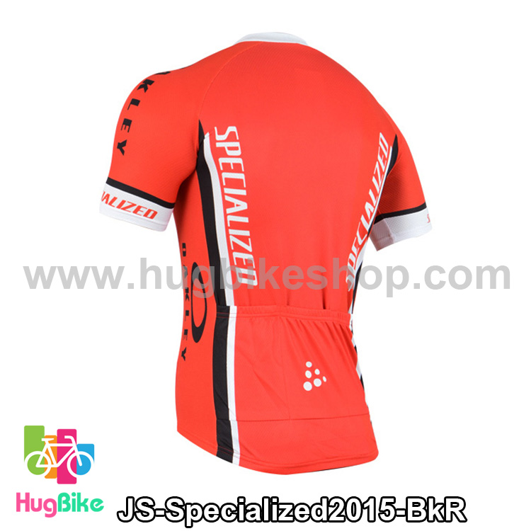 เสื้อจักรยานแขนสั้นทีม Specialized 15 (05) สีแดงดำ