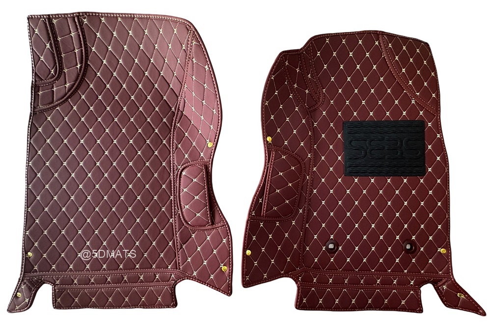 พรมปูพื้นรถยนต์ 6D TOYOTA INNOVA ปี2005-14 พรม6D โตโยต้า อินโนว่า สีไวน์แดง เข้ารูป เต็มคัน