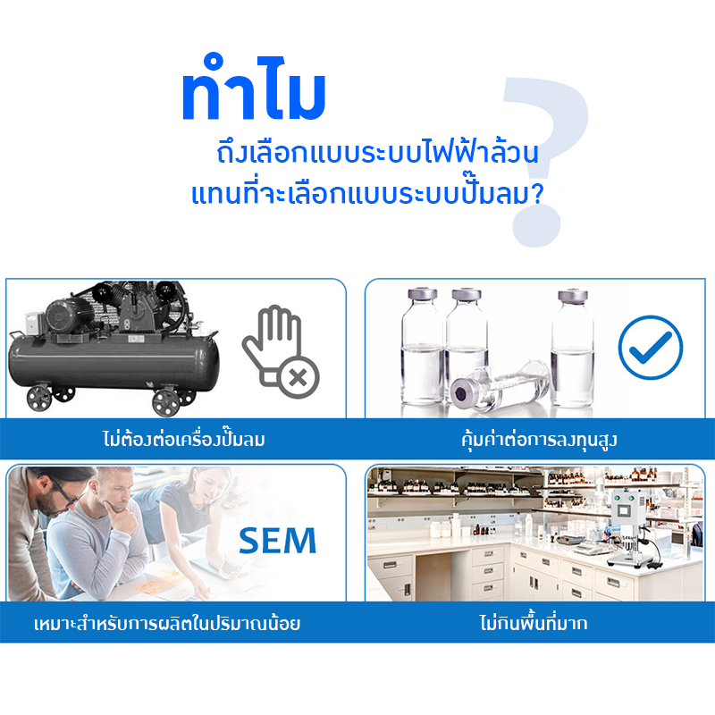 21023 เครื่องปิดฝาขวดยาฉีดระบบไฟฟ้า ⚡ ไม่ต้องใช้ปั๊มลม สะดวกและใช้งานง่าย!