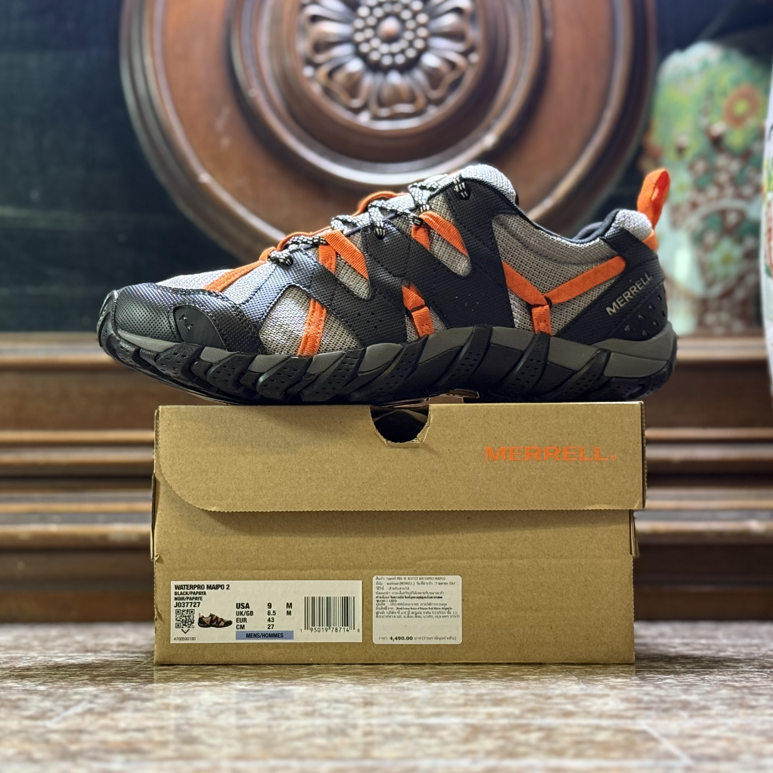 รองเท้าวิ่งเทรล Merrell WaterPRO Maipo 2 ‘Black/Papaya’ (M9/11US)