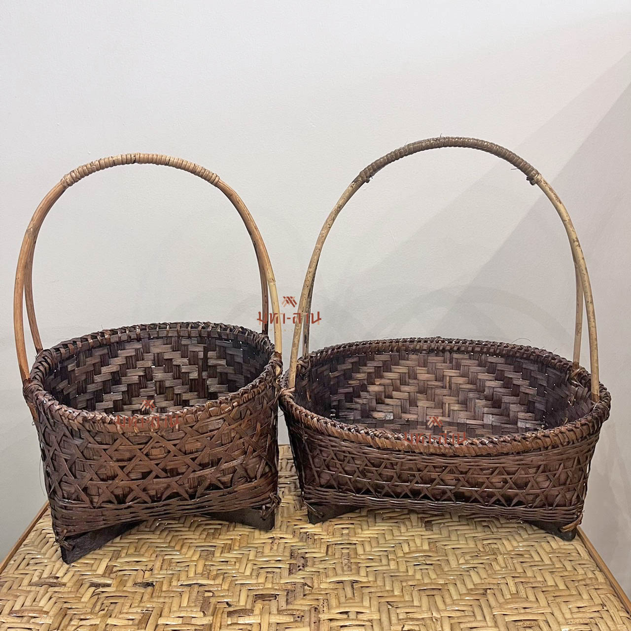 ตะกร้าไม้ไผ่ กระเช้าสาน กระเช้าของขวัญ ตะกร้าโปรยทาน 🤎