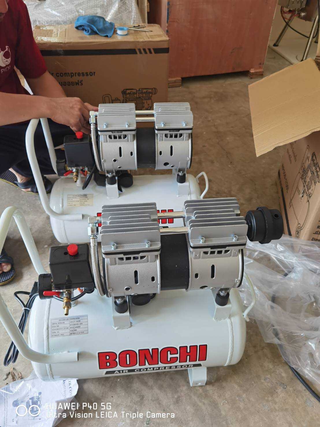 14843 ปั๊มลมเก็บเสียง BONCHI. 30 ลิตร