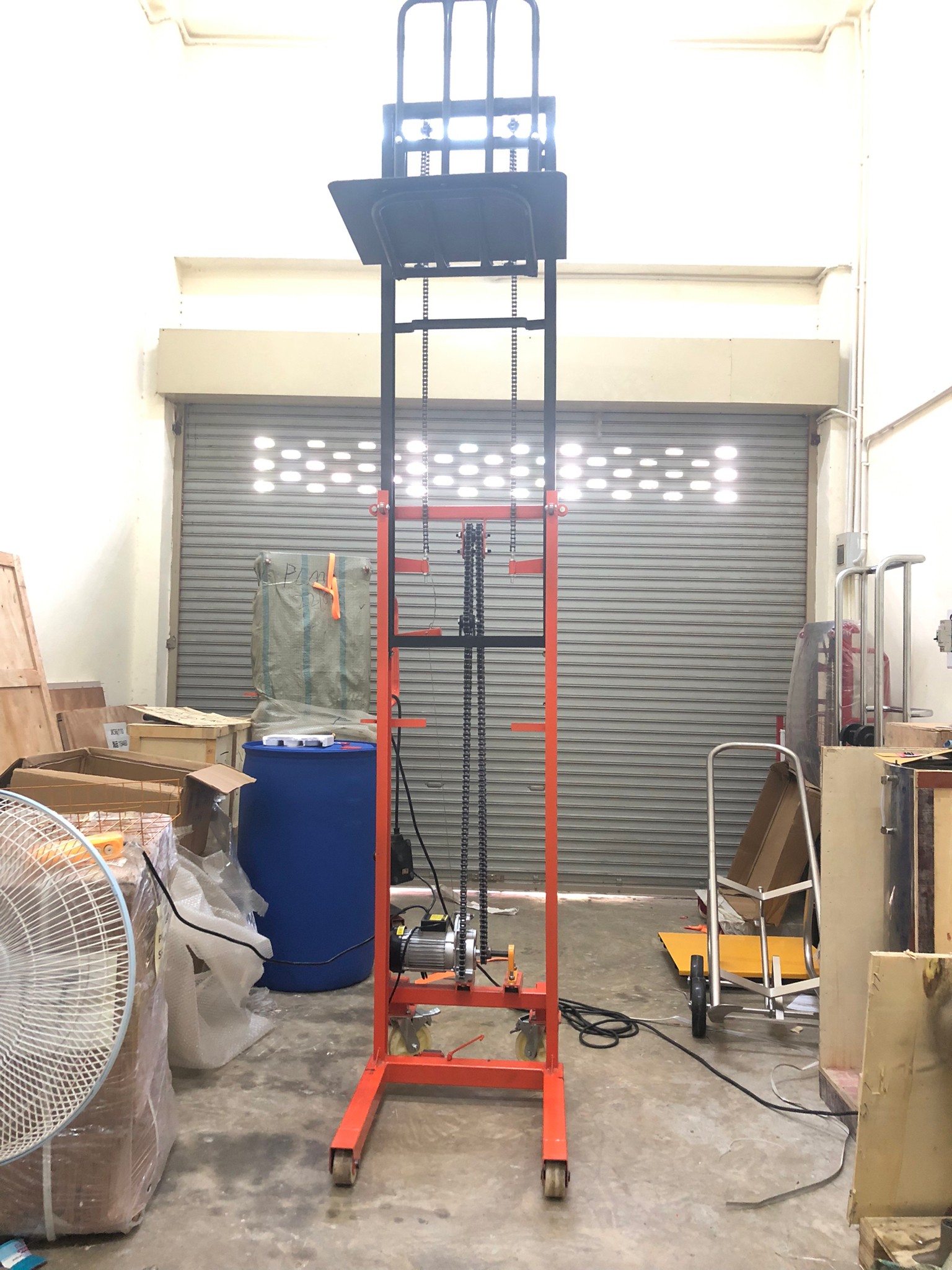 🌈รถเข็นยกของไฟฟ้า เข็นง่ายสะดวก ยกของได้สูงถึง 200 กิโลกรัม ปรับขึ้นลงด้วยระบบไฟฟ้า 1800w Electric Stacker DD1