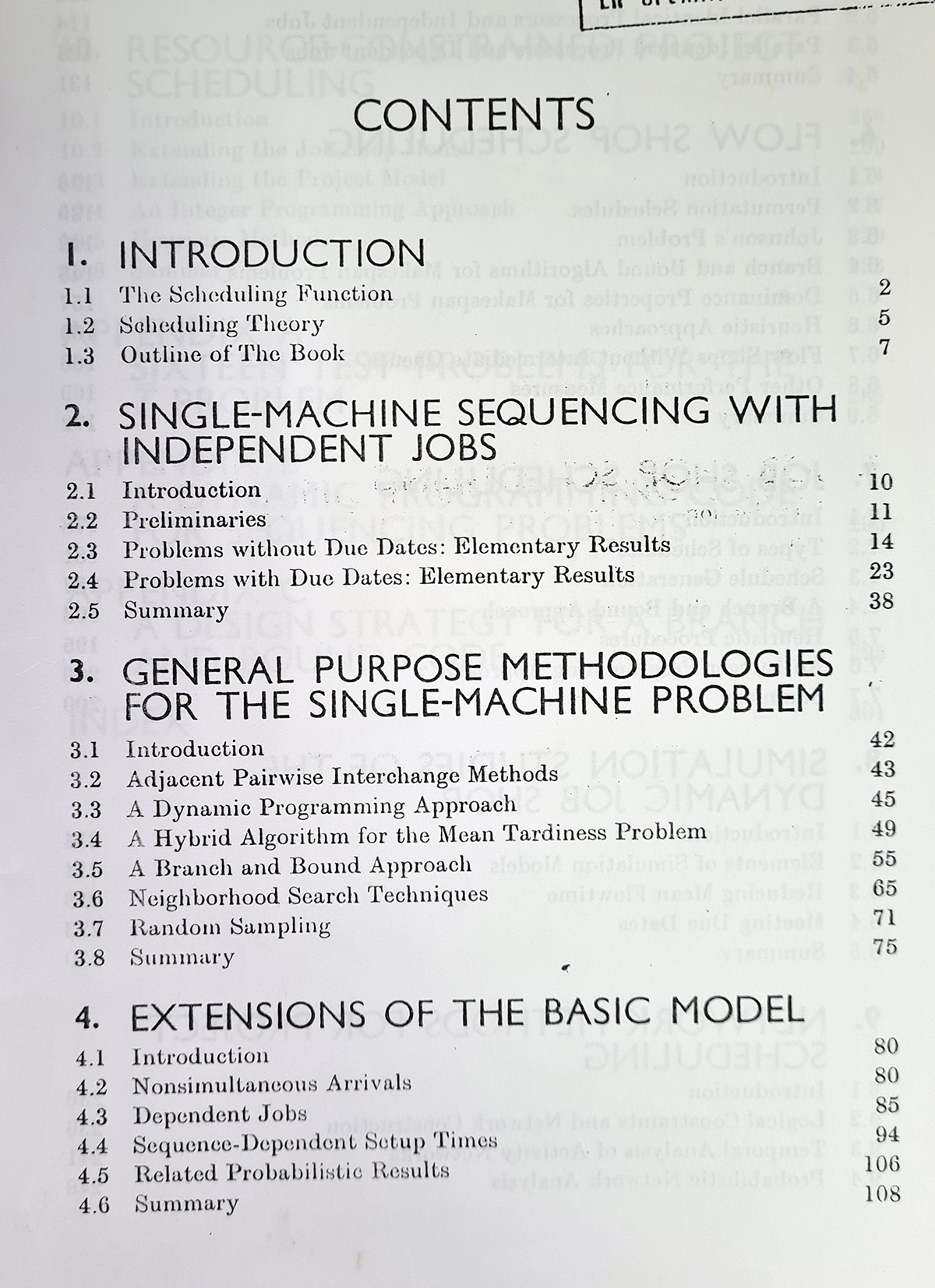 หนังสือเรียน Introduction to SEQUENCING and SCHEDULING