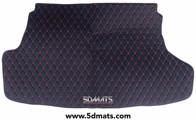 พรมปูพื้นรถยนต์ พรม6D VIP หนาพิเศษ VIOS (ปี2007-2012) สีดำด้ายแดง +แผ่นปูท้าย 4ชิ้น เต็มคัน