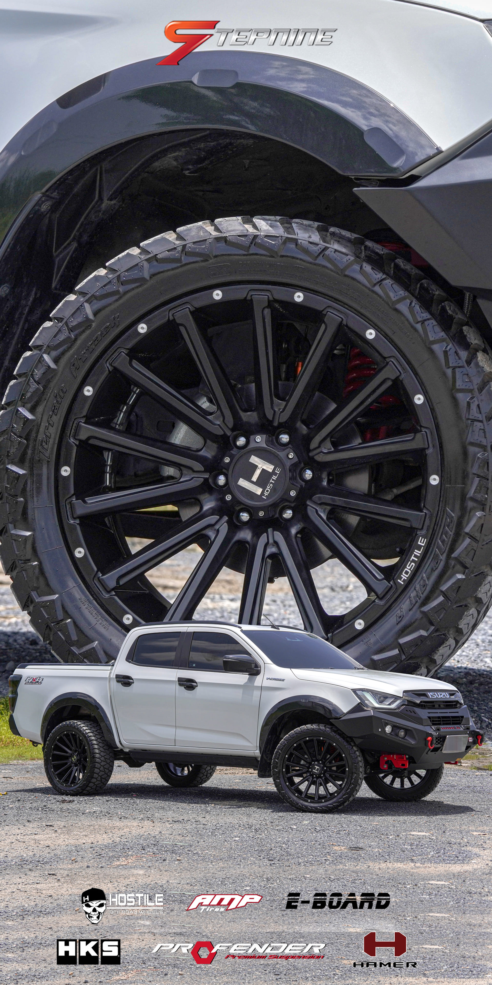 ISUZU D-MAX V-CROSS จัดเต็ม แท้ทั้งคัน ชุดโช๊ค PROFENDER ตัวท็อปสุด