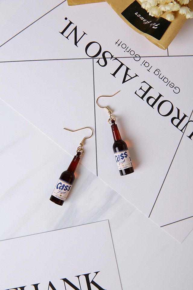 ต่างหูโซจูและเบียร์