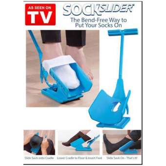 Homesure Sock Slider Help For Back อุปกรณ์ช่วยให้ถุงใส่ถุงเท้าได้สะดวกมากขึ้น สำหรับผู้สูงอายุ หรือ ผู้ที่ปัญหาเกี่ยวกับหลัง การเดินทาง ท่องเที่ยวพกพาสะดวก วัสดุแข็งแรง ทนทาน