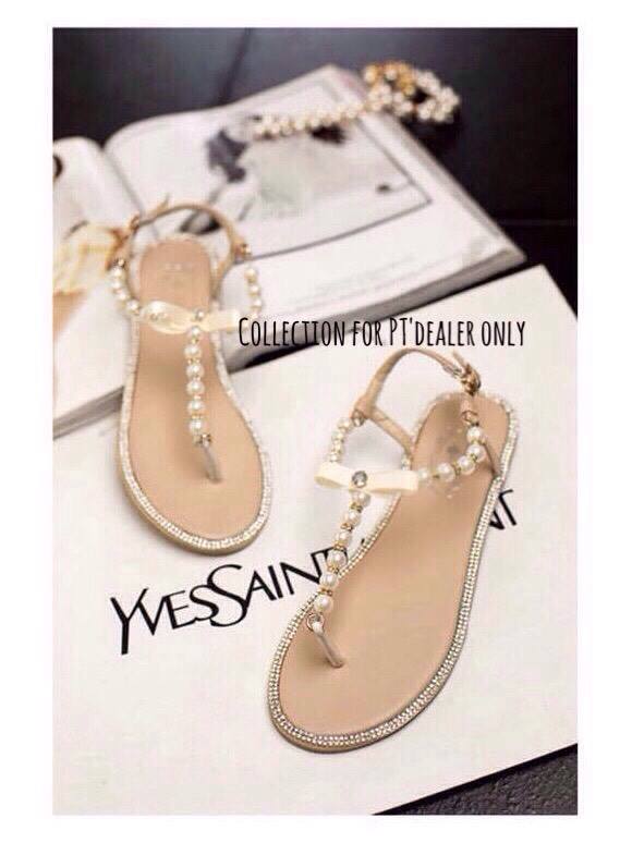 รองเท้าเเตะคีบ ร้อยมุก