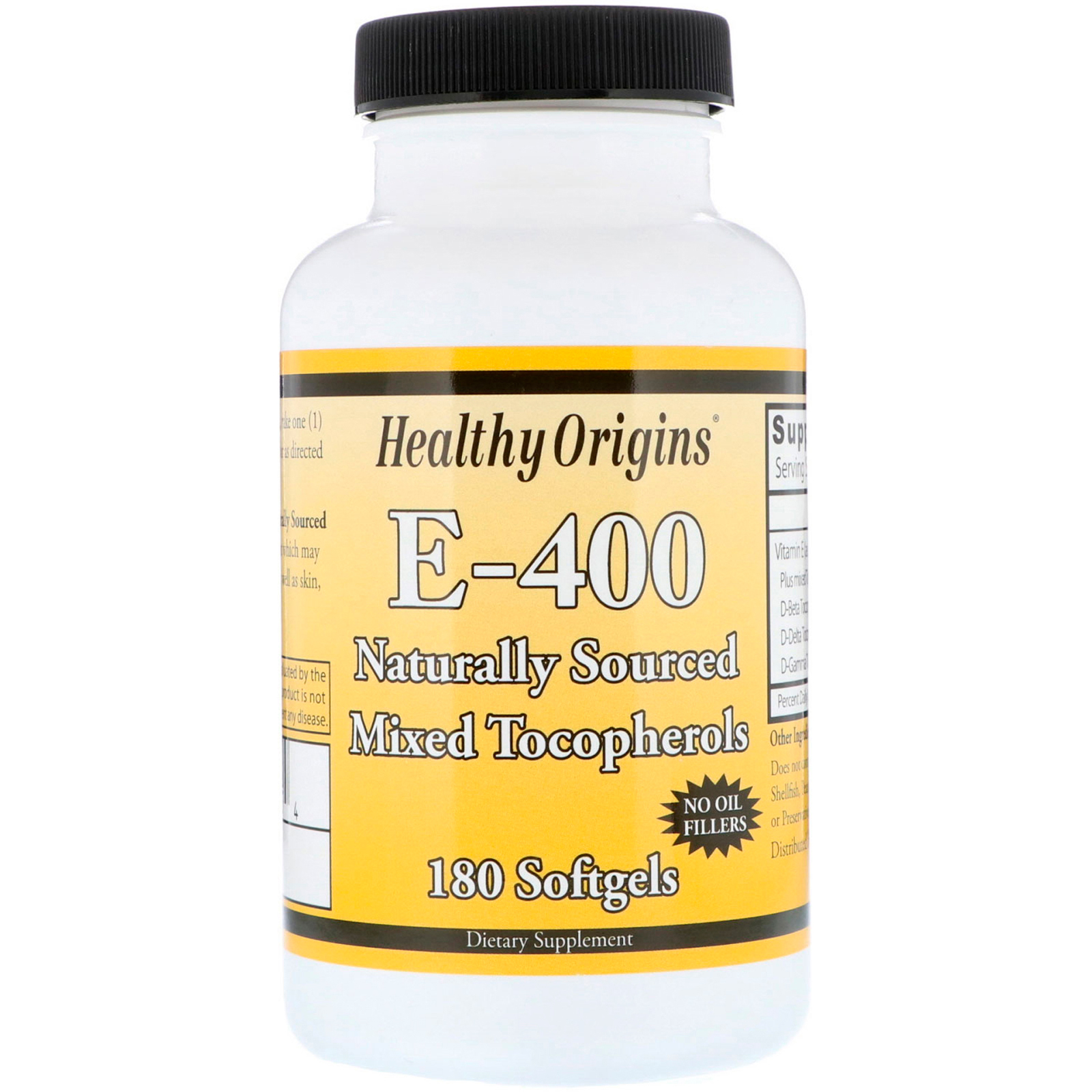 Healthy Origins, E-400, 180 Softgel Capsules