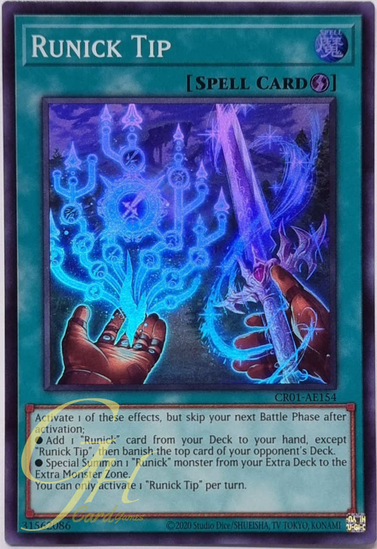 Yugioh [CR01-AE154] Runick Tip (Super Rare)