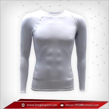 เสื้อรัดรูป Bodyfit แขนยาวคอกลม สีเทาอ่่อน สินค้าหมดชั่วคราว