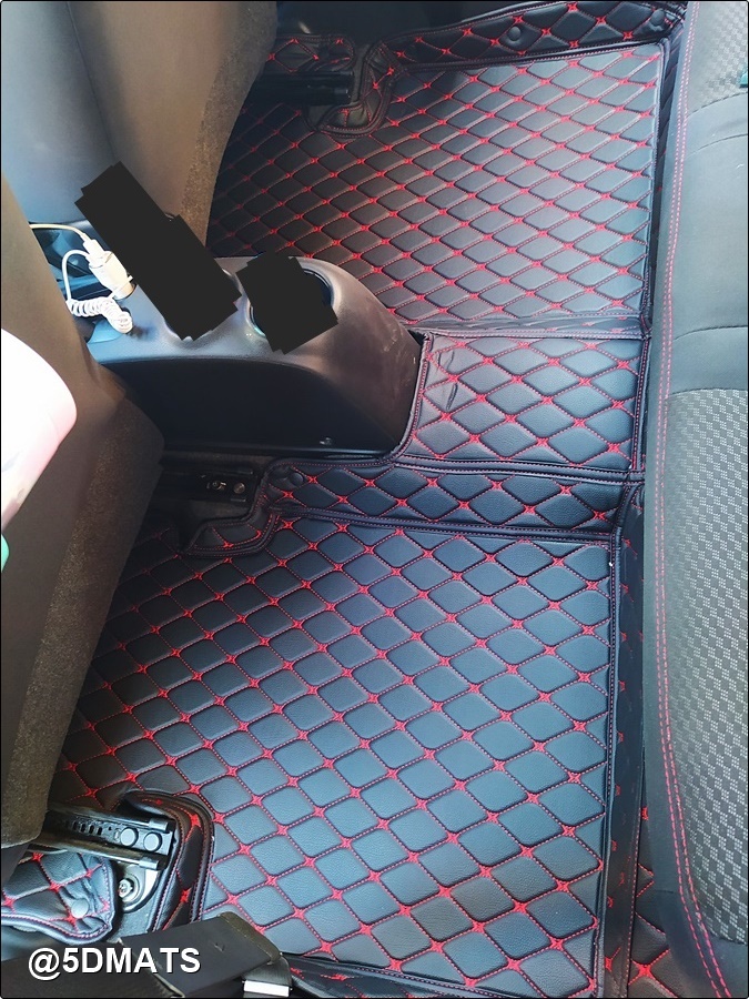 พรมปูพื้นรถยนต์ 6D NISSAN ALMERA (ปี2011-16) พรมหนัง6D เกรดA เต็มคัน 3ชิ้น