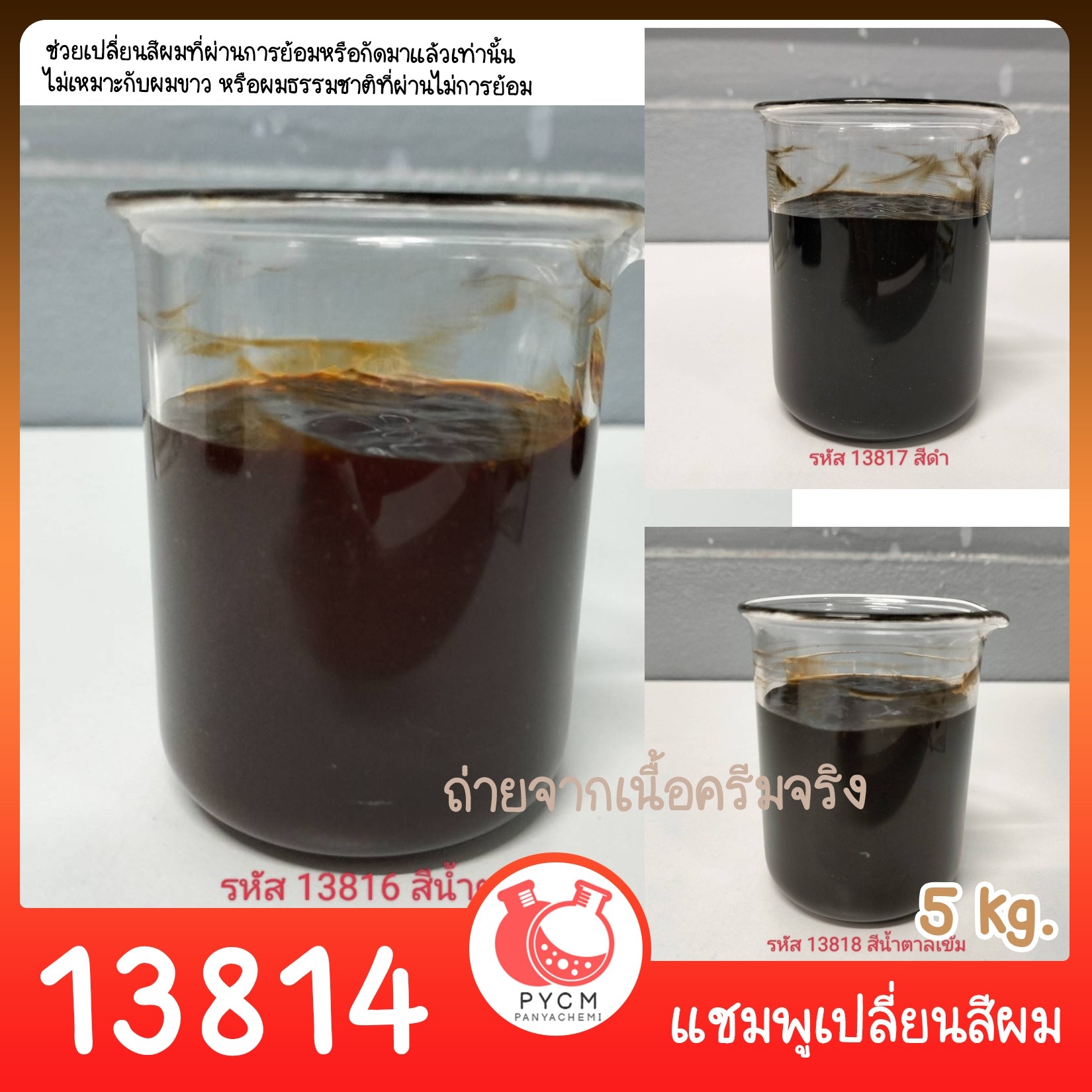 🍒13814 ชุดทำ แชมพูเปลี่ยนสีผม-5kg color refreshing shampoo