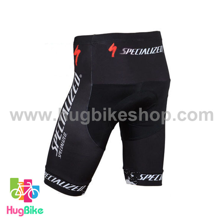 กางเกงจักรยานขาสั้นทีม Specialized 16 (16) สีดำลายแดง