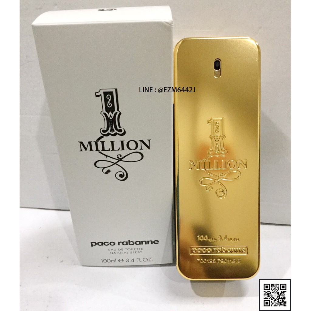 น้ำหอมแท้ PACO RABANNE 1 MILLION FOR MEN EAU DE TOILETTE SPRAY 100 ML TESTER BOX ของใหม่ กล่องเทสเตอร์ ไม่เคยถูกฉีด