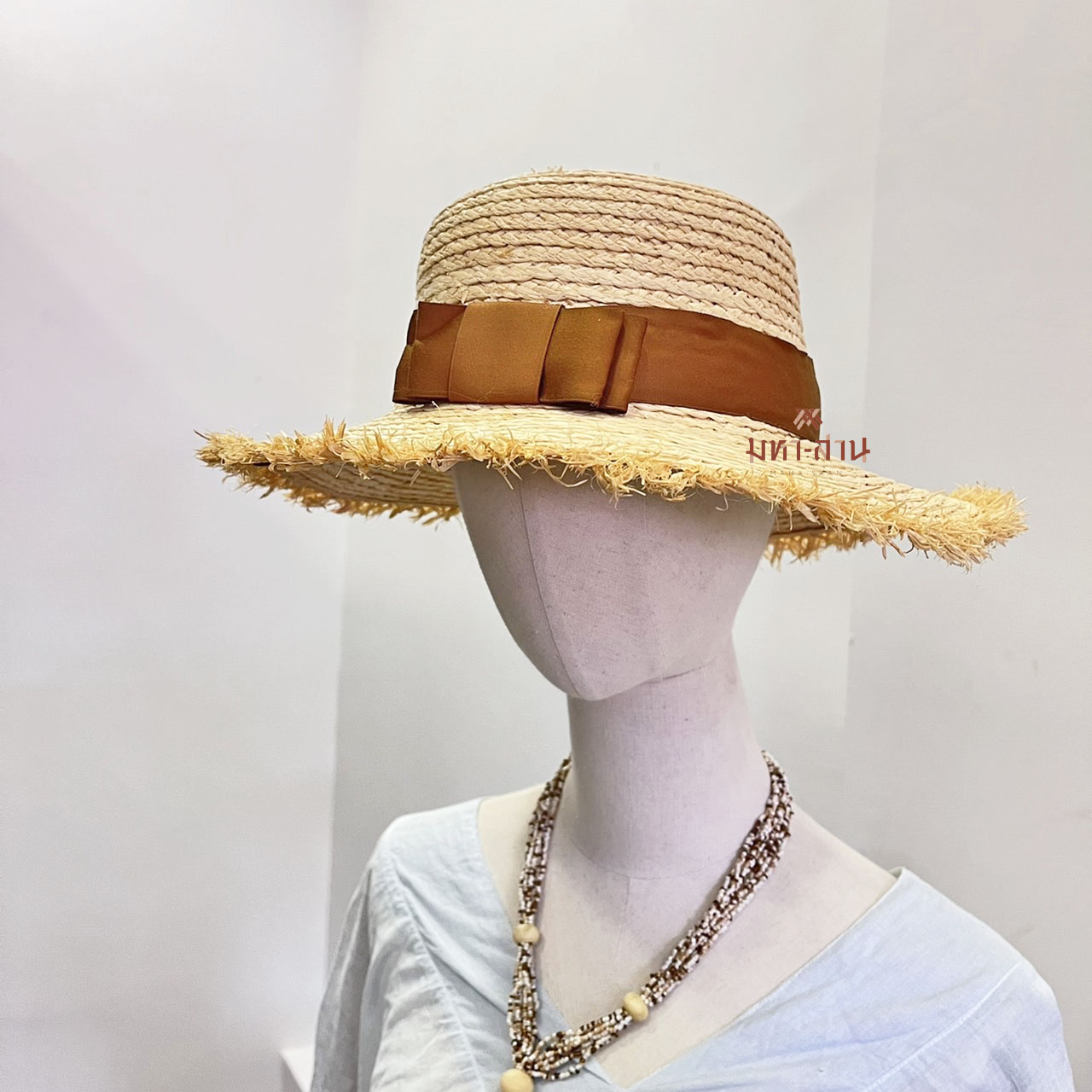 หมวกสาน หมวกวินเทจ หมวกปานามา หมวกไปทะเล หมวกแต่งโบว์ 👒