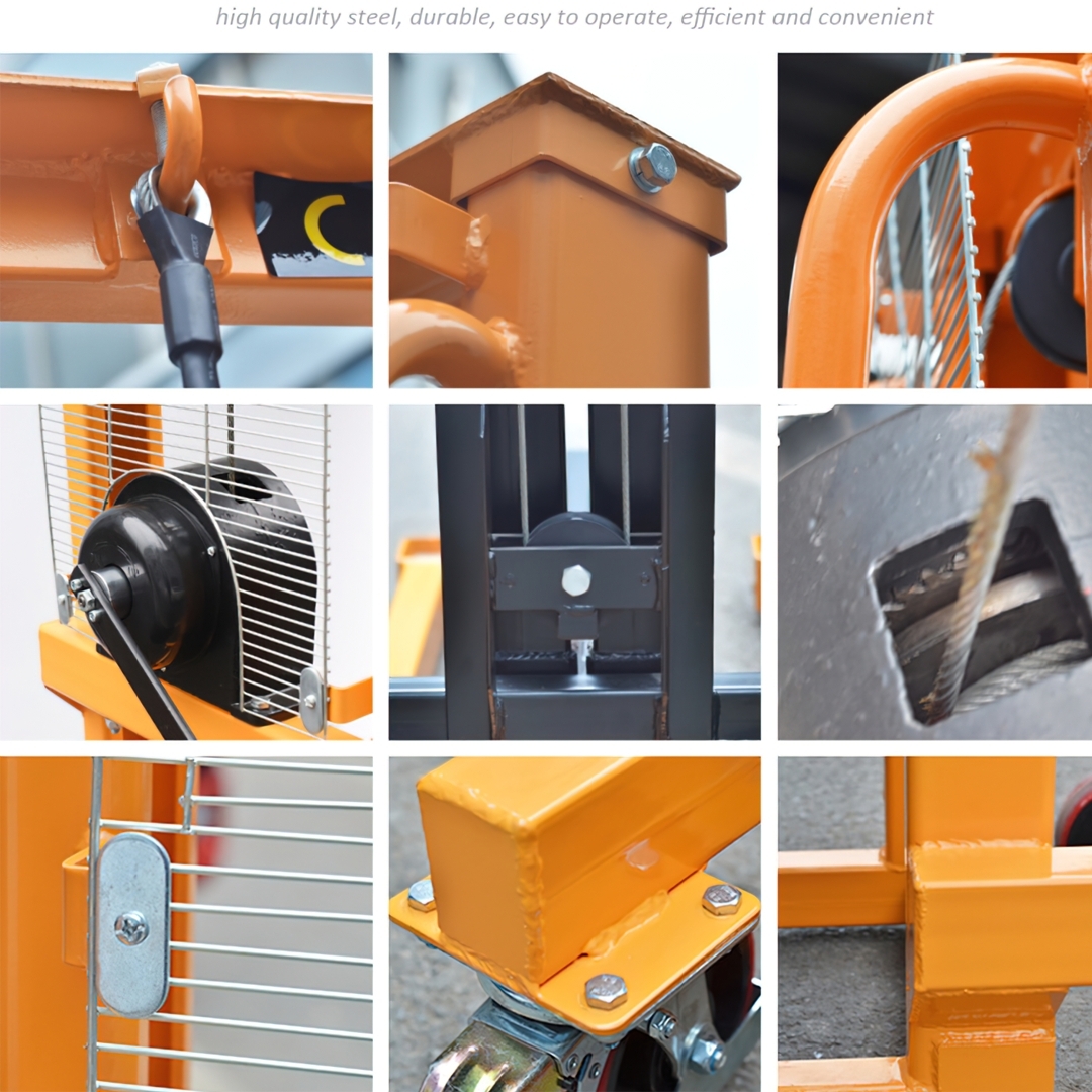 🌈รถเข็น รถลาก รถยกพาเรท Hand Stacker รอกมือหมุน รุ่น MF