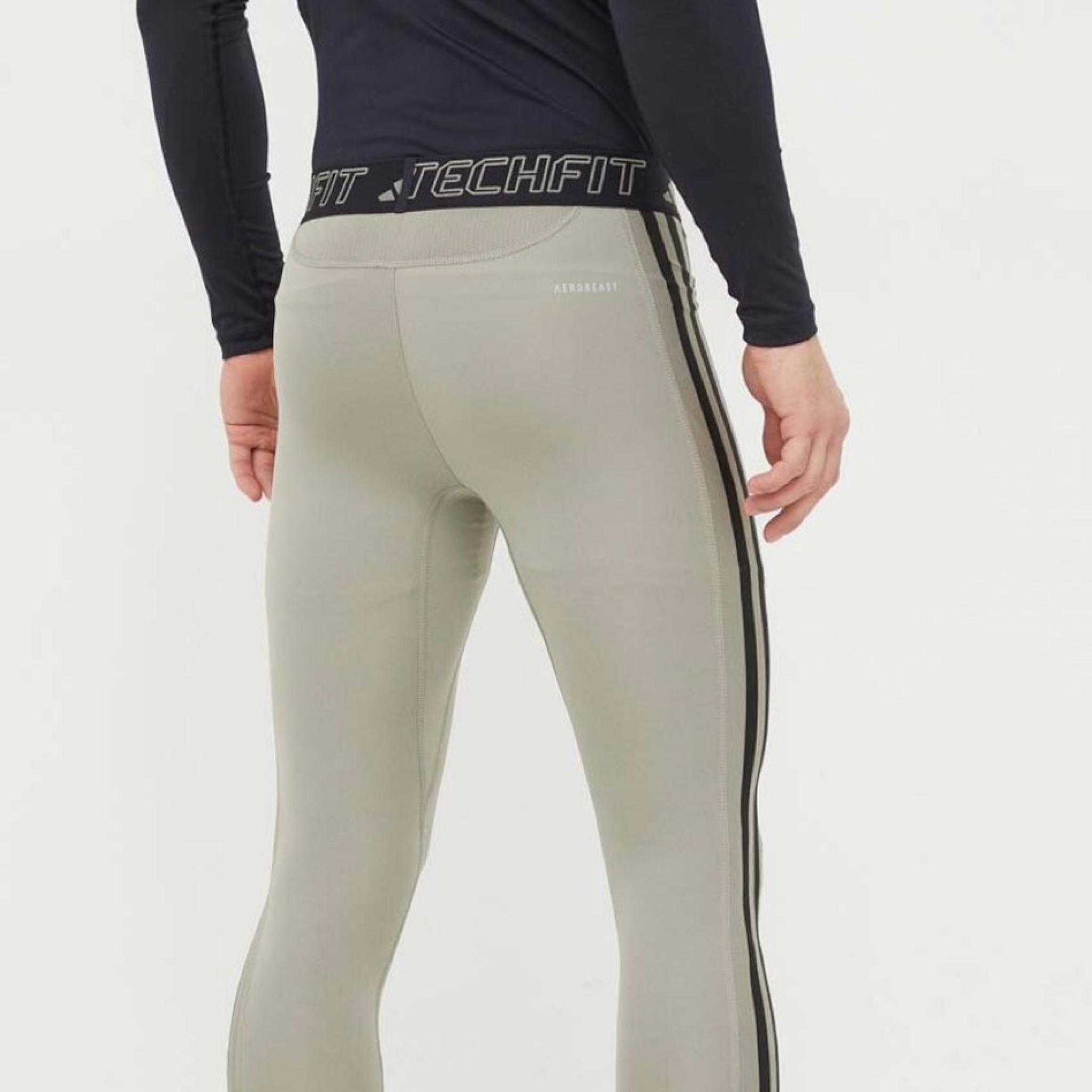 กางเกง Adidas Techfit 3-Strips AeroReady Long Tights ‘Silver Pebble’ (S,L)