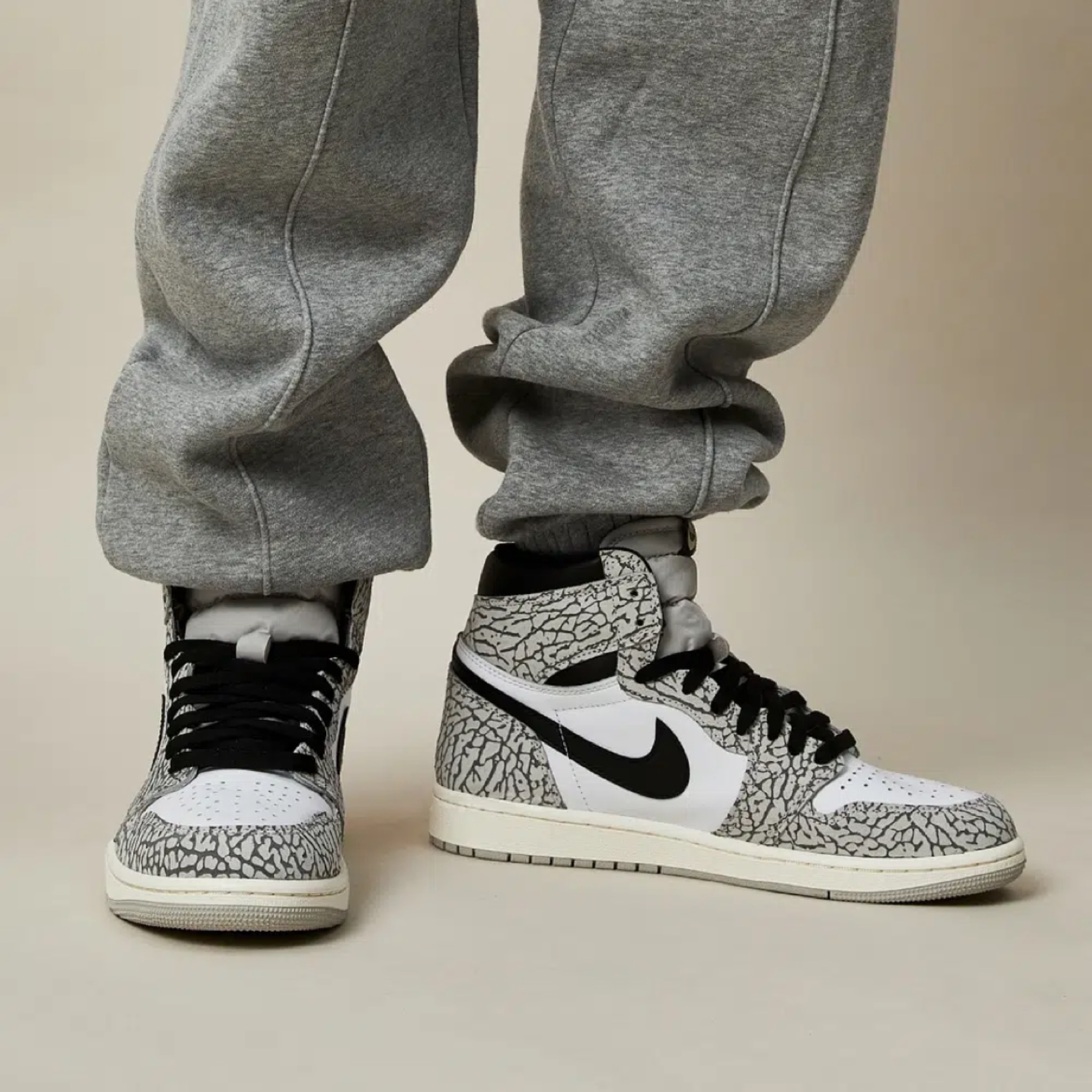 รองเท้า Nike Air Jordan 1 ‘White/Cement’ (M9US)
