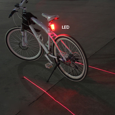 ไฟท้ายจักรยาน Laser Tail Light รุ่น Sports ไฟจักรยาน LED แบบใส่ถ่าน