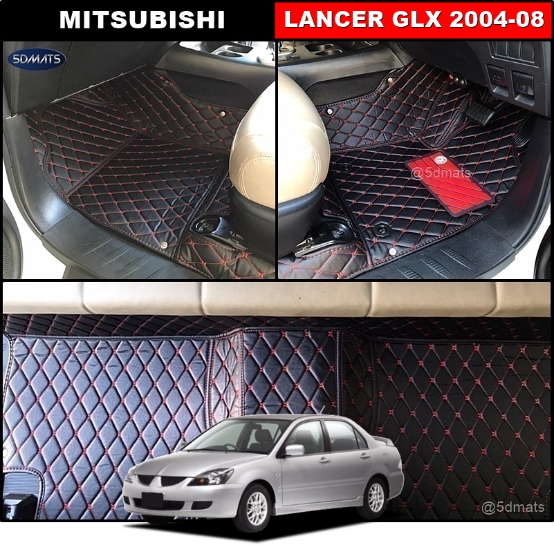 พรมปูพื้นรถยนต์ 6D LANCER GLX ปี2004-12 พรม6D QX สวยงาม เข้ารูป ปูเต็มคัน 3ชิ้น
